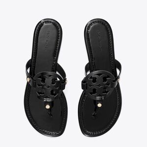 Tory Burch patent leather miller sandals black size 8.5